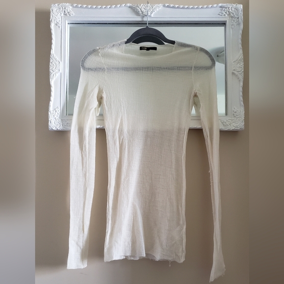 Maje Tops - Maje sheer top, size 1, ecru colour